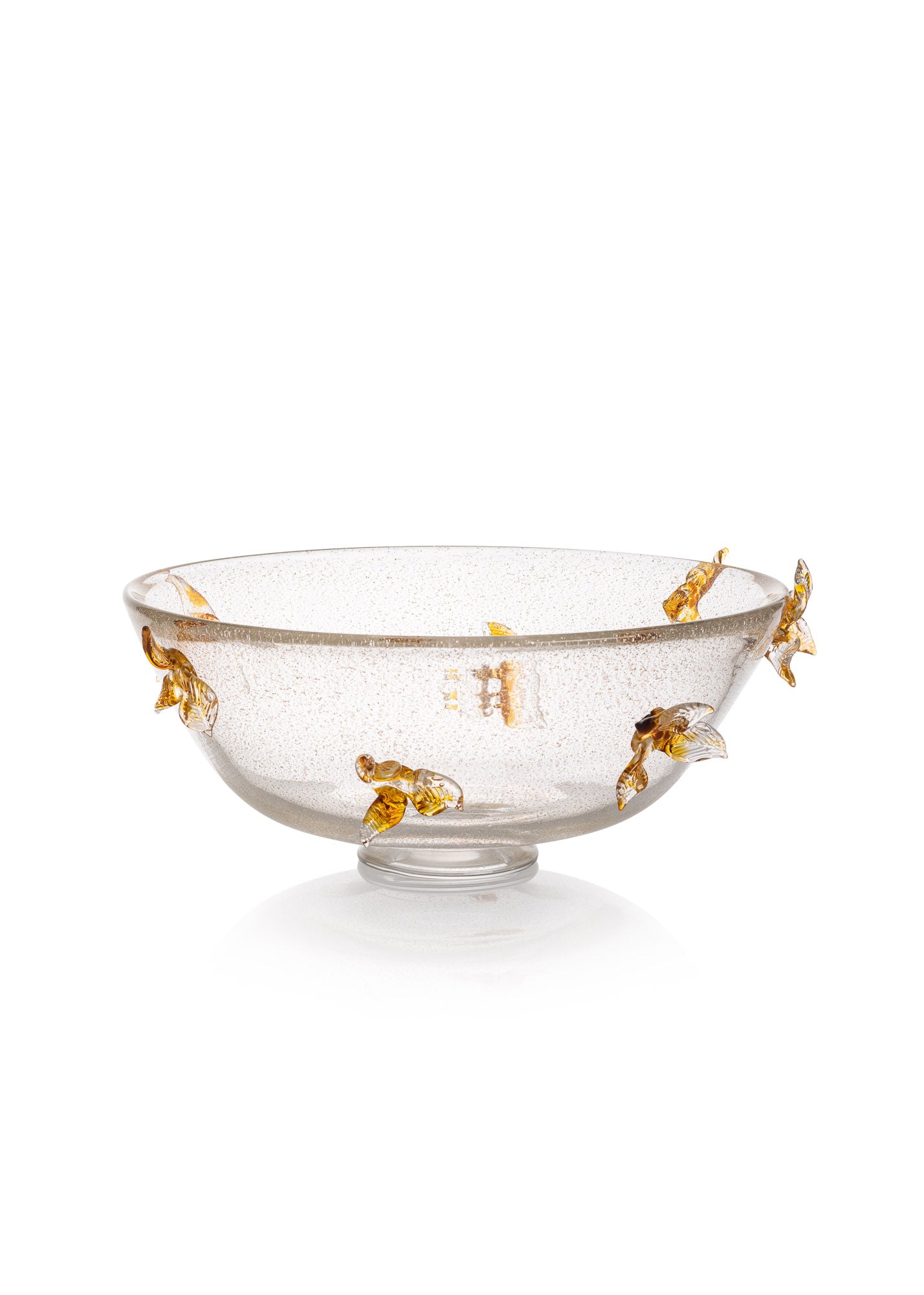Bowl with gold leaves