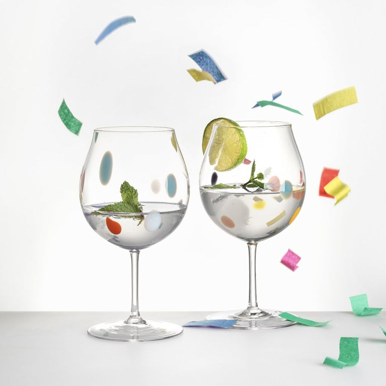 Confetti wineglass